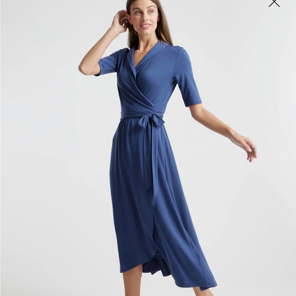 Quince tencel Jersey wrap dress